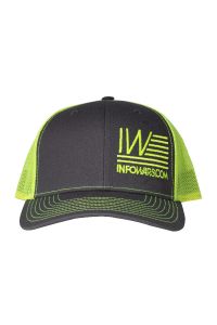 Front View of Infowars Neon Green Trucker Cap