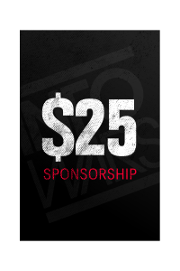 One Time $25 Sponsorship