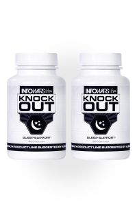 2 bottles of Knockout Supplements lined up next to each other